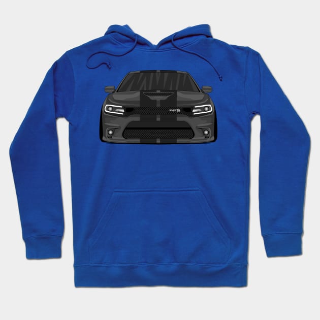 DODGE CHARGER DARK-GREY Hoodie by VENZ0LIC